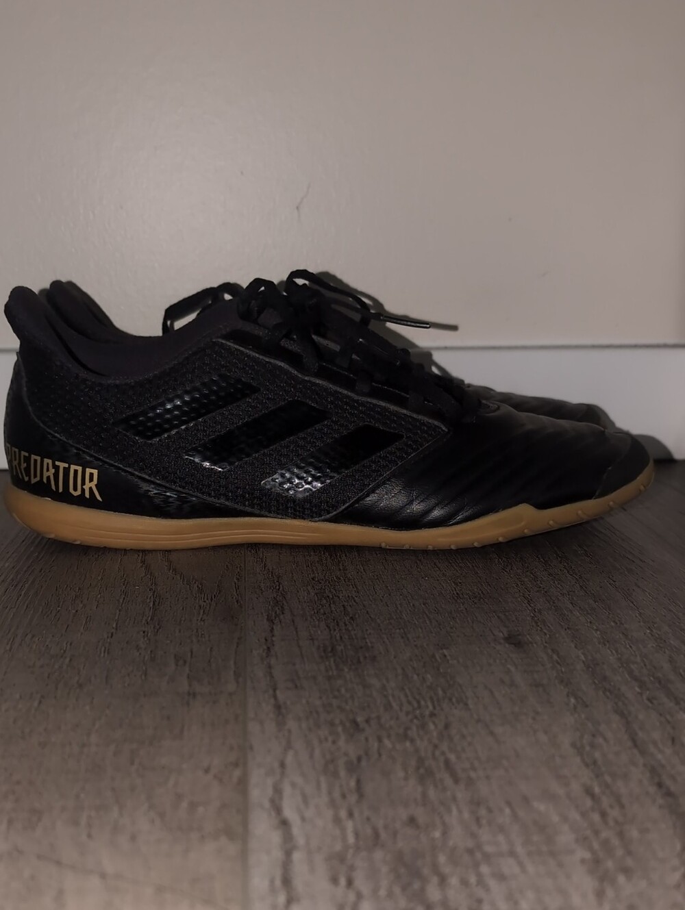 adidas Predator Indoor Soccer Shoes - Black / Gum